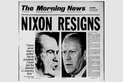ওই সময় মর্নিং নিউজে নিক্সনের পদত্যাগ নিয়ে বড় খবর প্রকাশিত হয়