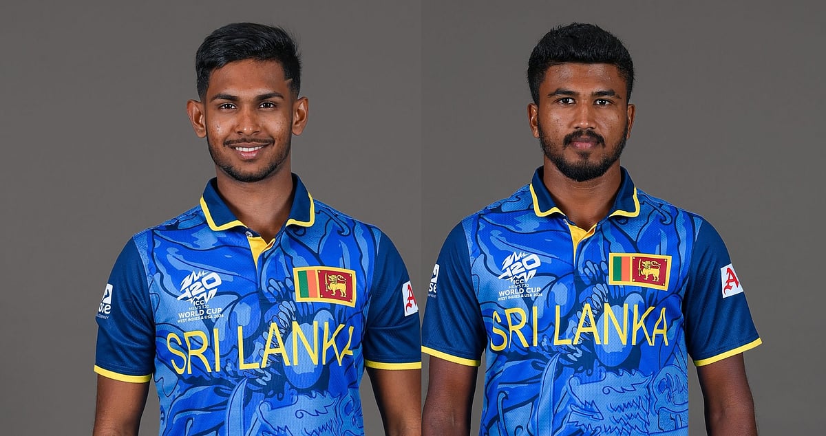 চোটের কারণে ভারতের বিপক্ষে ওয়ানডে সিরিজে খেলতে পারবেন না শ্রীলঙ্কার দুই পেসার মাতিশা পাতিরানা (বাঁয়ে) ও দিলশান মাদুশঙ্কা