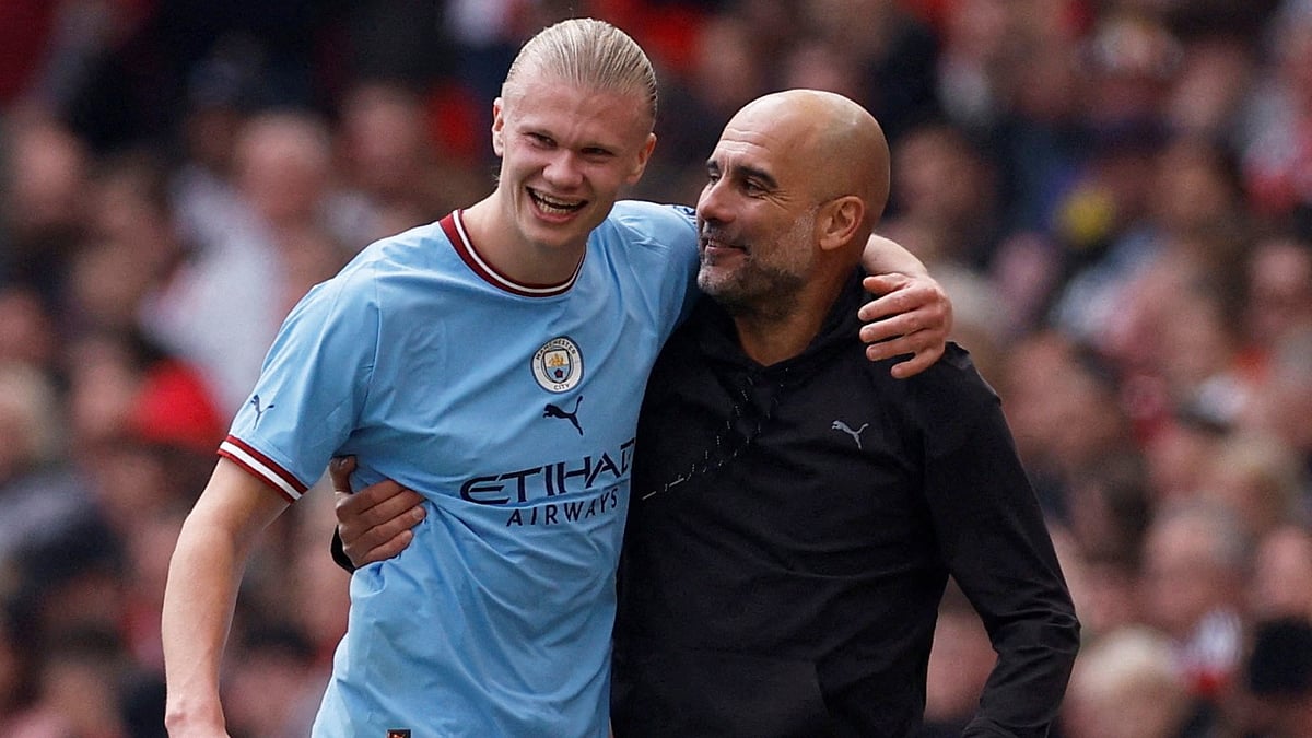 আর্লিং হলান্ড ও পেপ গার্দিওলা