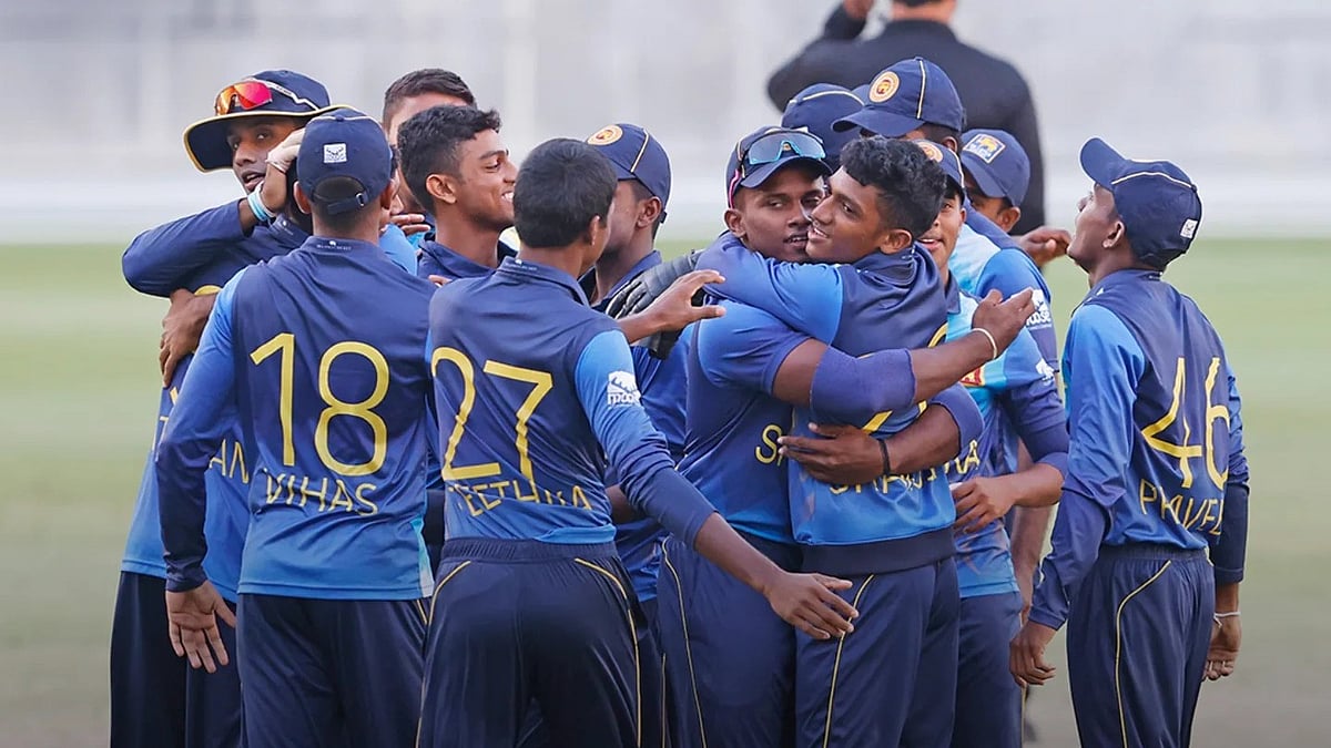 বাংলাদেশকে হারানোর পর লঙ্কান যুবাদের উচ্ছ্বাস। আজ দুবাইয়ে