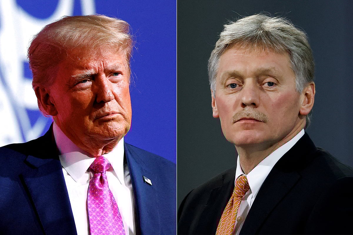 ডোনাল্ড ট্রাম্প ও দিমিত্রি পেসকভ (ডানে)