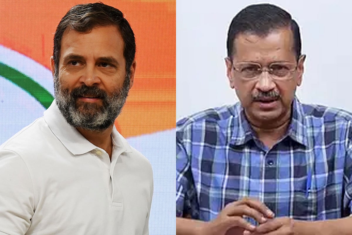রাহুল গান্ধী ও অরবিন্দ কেজরিওয়াল