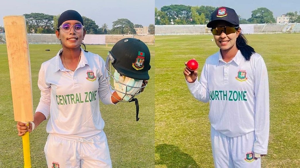 মুর্শিদা খাতুন (বাঁয়ে) ও জান্নাতুল ফেরদৌস