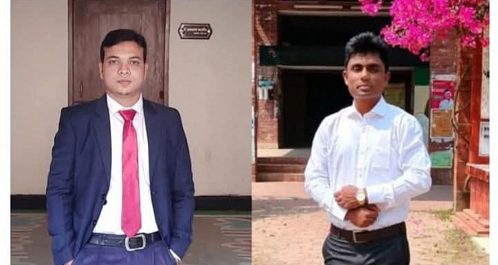 ছাত্রশিবিরের জাহাঙ্গীরনগর বিশ্ববিদ্যালয় শাখার নতুন সভাপতি মুহিবুর রহমান (বাঁ) ও সেক্রেটারি মোস্তাফিজুর রহমান