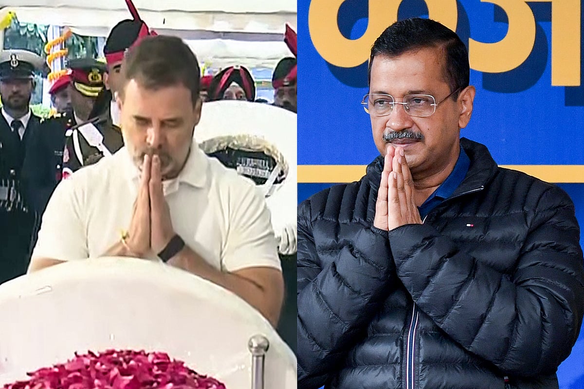 রাহুল গান্ধী ও অরবিন্দ কেজরিওয়াল