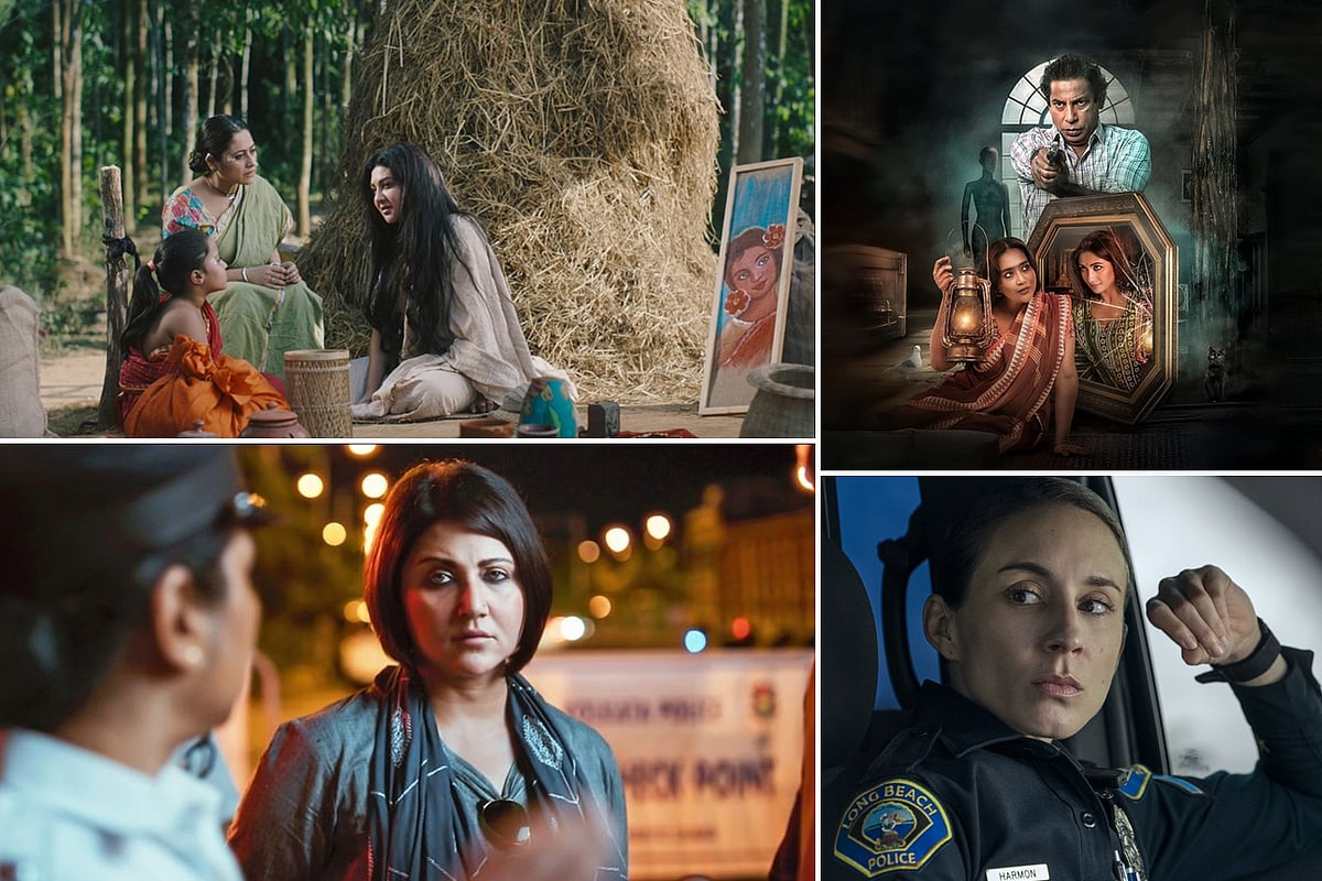 সিনেমা–সিরিজে জমজমাট ওটিটি। কোলাজ