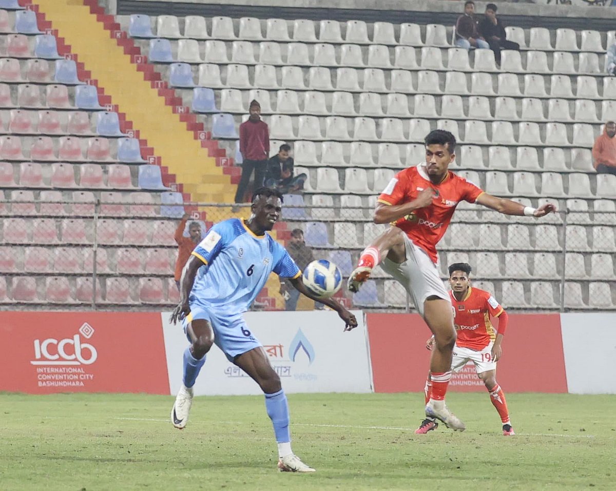 ম্যাচের শেষ গোলটি করেছেন রাকিব হোসেন