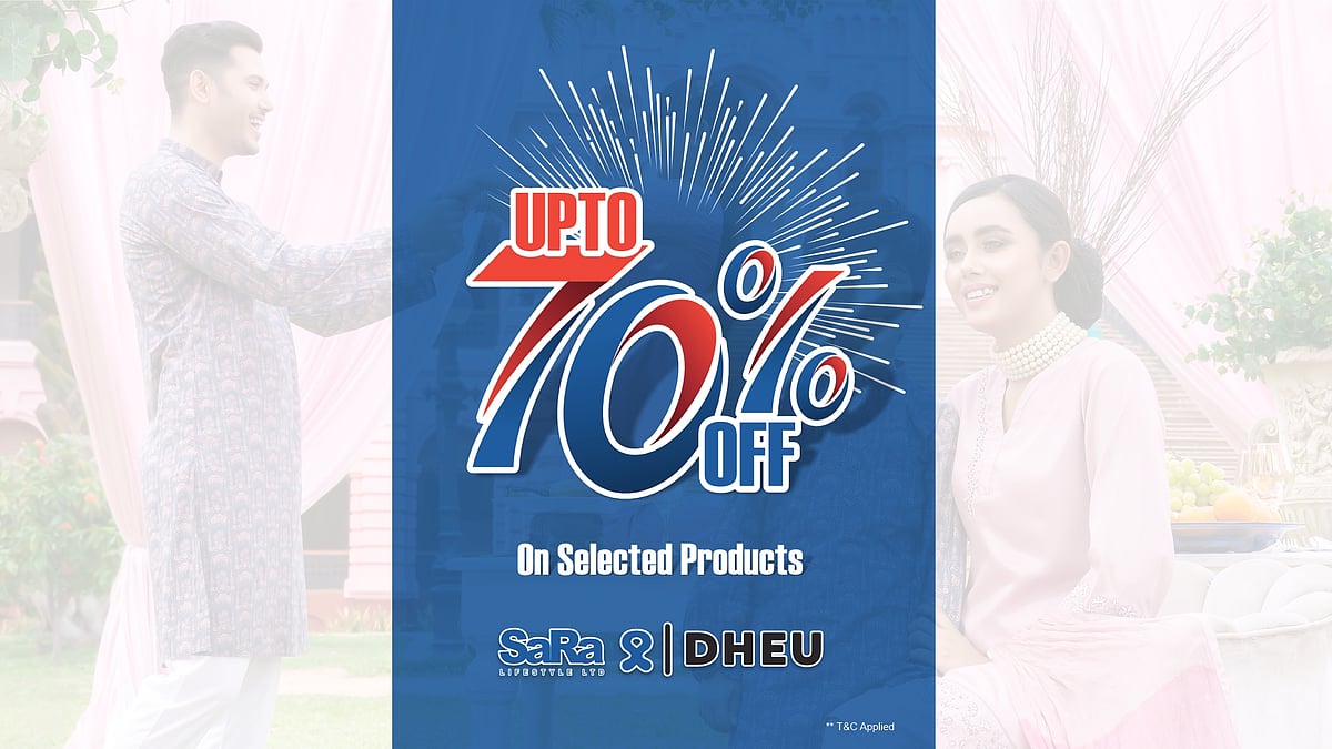 নতুন বছর উপলক্ষে করে নির্দিষ্ট পণ্যের ওপর ২৫ থেকে ৭০ শতাংশ পর্যন্ত মূল্য ছাড় দিচ্ছে দেশের লাইফস্টাইল ব্র্যান্ড ‘সারা’