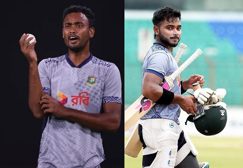 শরীফুল ইসলাম (বাঁয়ে) ও পারভেজ হোসেন