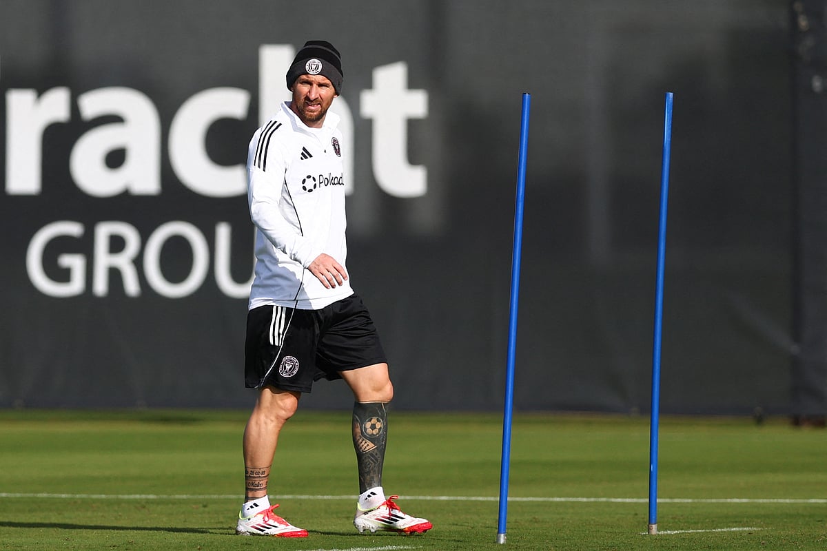 ইন্টার মায়ামির অনুশীলনে লিওনেল মেসি