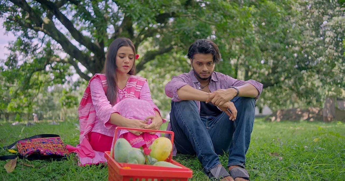 তোমারি জন্য’ নাটকের দৃশ্যে তাসনুভা তিশা ও অভিনেতা আরশ খান