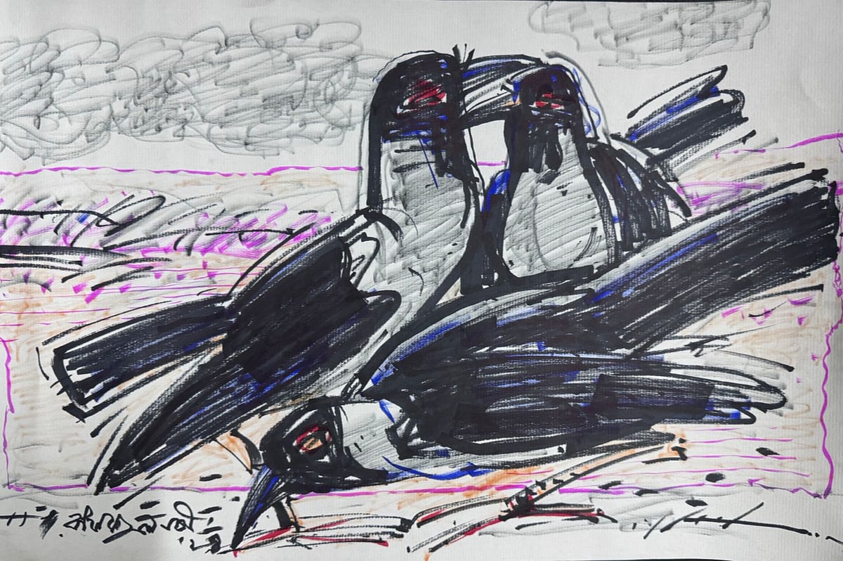 ‘কাক’, শিল্পী: রফিকুন নবী