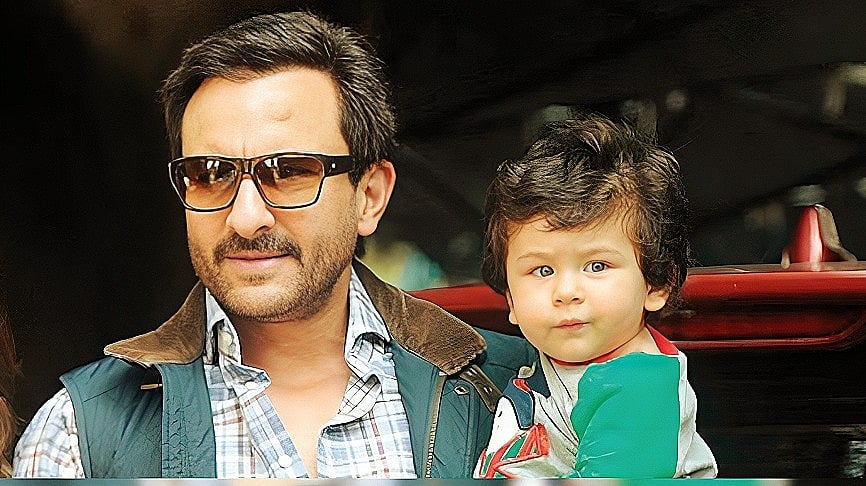 ছেলে তৈমুরকে নিয়ে সাইফ আলী খান। পুরনো ছবি