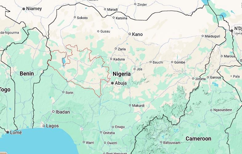 নাইজেরিয়ার ম্যাপ