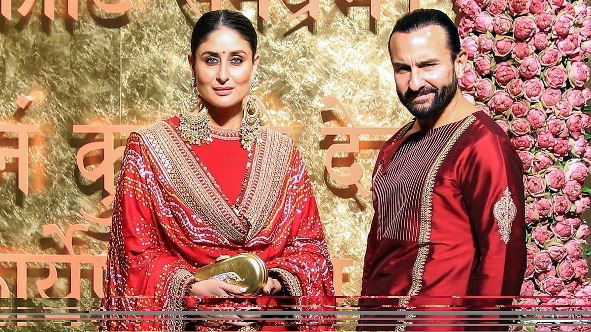 কারিনা কাপুর খান ও সাইফ আলী খান। এএনআই