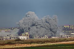 উত্তর গাজায় ইসরায়েলি হামলা। আজ রোববার