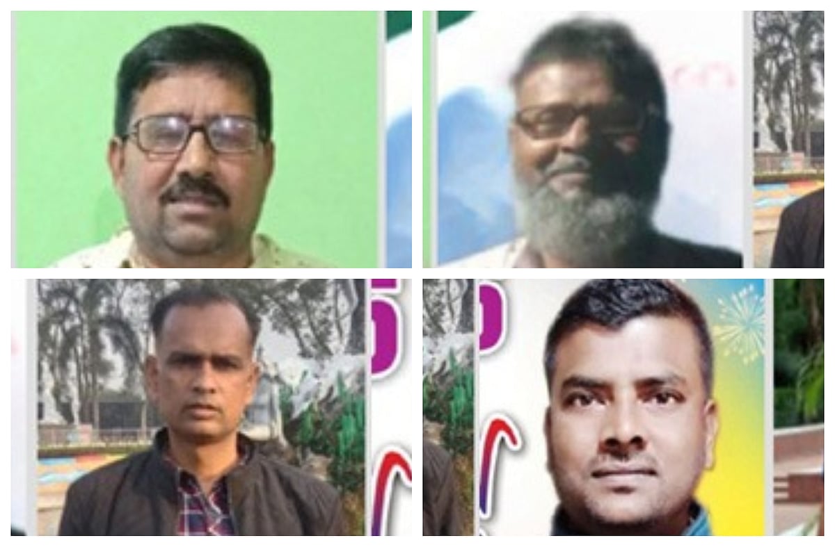 বিজিবি সদস্যদের কাছ থেকে মহিষ ছিনিয়ে নেওয়ার অভিযোগে হওয়া মামলার আসামিদের কয়েকজন। (উপরে বা থেকে) আক্কাস, বাবলু, নয়ন ও জনি