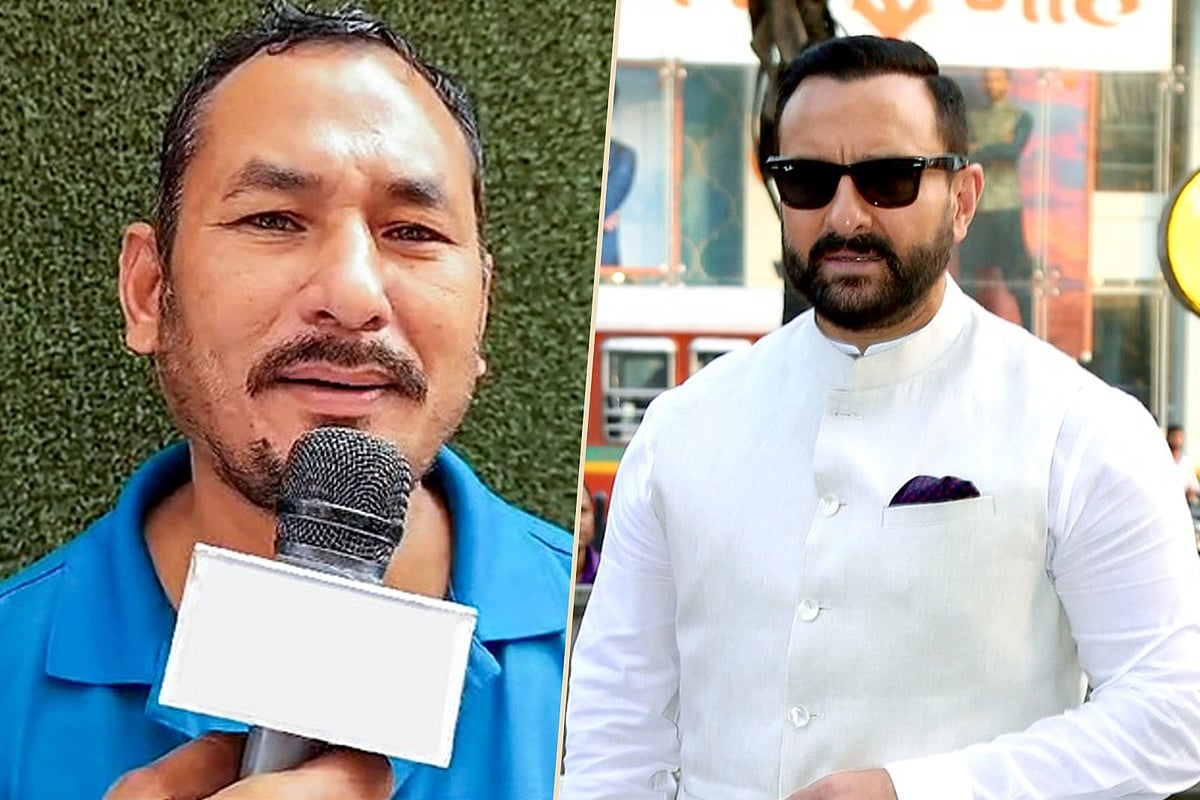 ভজনের অটোরিকশায় চড়ে লীলাবতী হাসপাতালে পৌঁছান আহত সাইফ আলী খান। কোলাজ