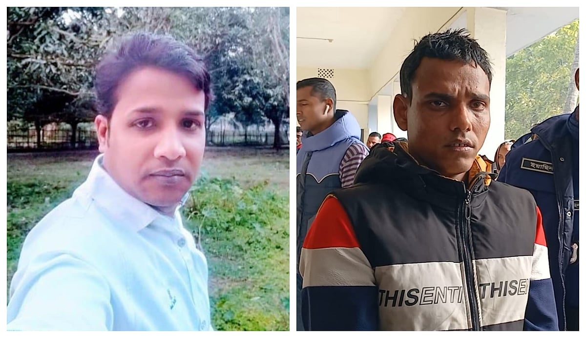 দণ্ডিত আসামি সেতাউর রহমান (বায়ে) ও কারাভোগ করা মিঠুন (ডানে)