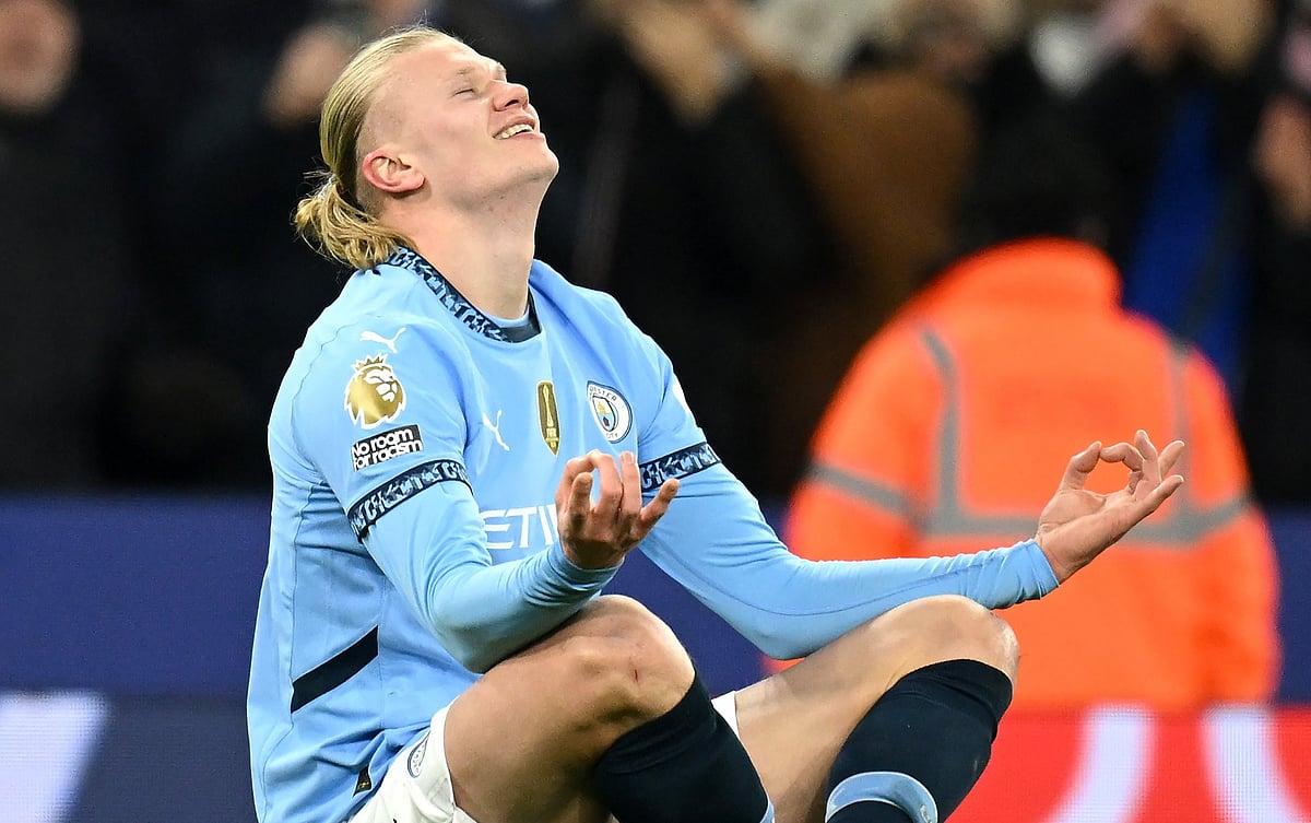 হলান্ডের গোল উদযাপন