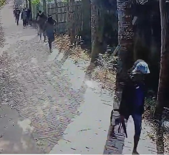 জাহাঙ্গীর আলমকে গুলি করে হত্যার পর হেঁটে চলে যাচ্ছেন সন্ত্রাসীরা