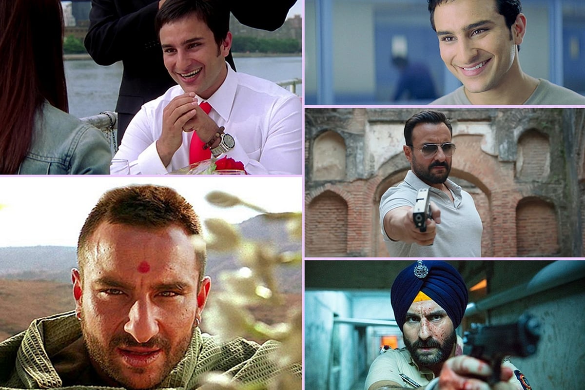 নানা ধরনের চরিত্রে সাইফ আলী খান। কোলাজ