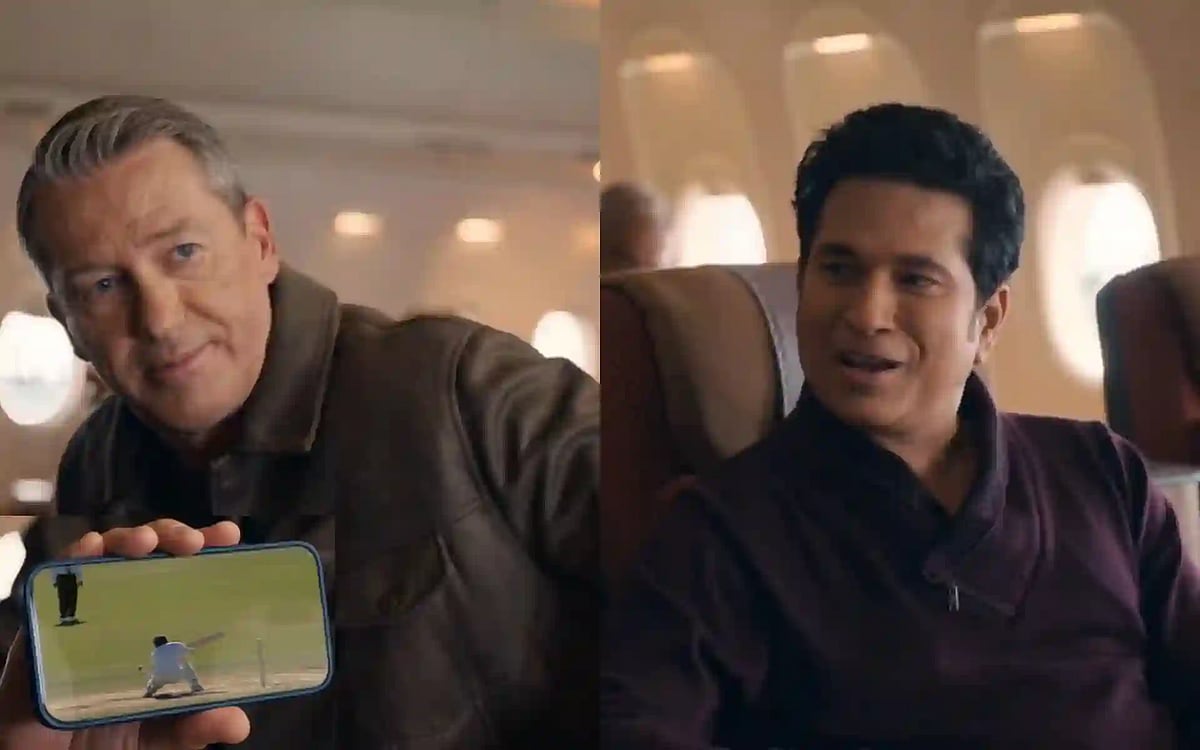 বিজ্ঞাপনের একটি দৃশ্যে শচীন টেন্ডুলকার ও গ্লেন ম্যাকগ্রা