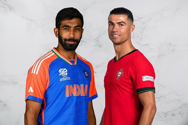 ভারতের ফাস্ট বোলার যশপ্রীত বুমরা ও পর্তুগালের ফরোয়ার্ড ক্রিস্টিয়ানো রোনালদো