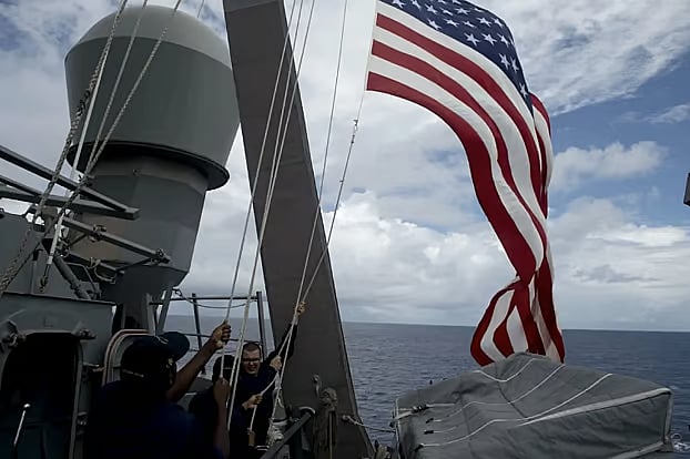 তাইওয়ান প্রণালিতে মার্কিন নৌযান