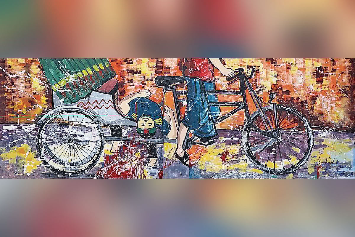 গুলিবিদ্ধ গোলাম নাফিস রিকশার পাদানিতে। রিকশাচালক নূর মোহাম্মদ তাকে নিয়ে যাচ্ছেন হাসপাতালে। ৪ আগস্ট বিকেলে রাজধানীর ফার্মগেট এলাকা থেকে ছবিটি তোলেন মানবজমিন পত্রিকার ফটোসাংবাদিক জীবন আহমেদ। সেই ছবির স্কেচ স্থান পেয়েছে জাতিসংঘের প্রতিবেদনের প্রচ্ছদে।