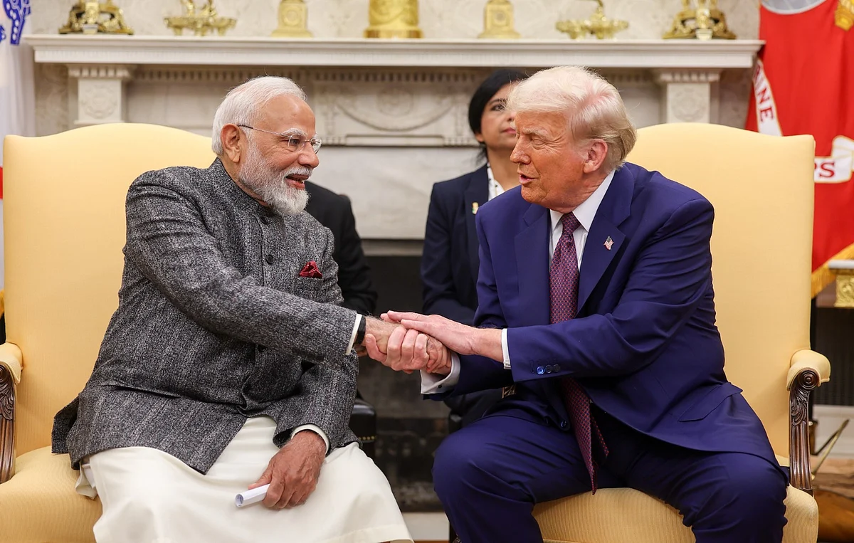 হোয়াইট হাউসে ডোনাল্ড ট্রাম্প ও নরেন্দ্র মোদি