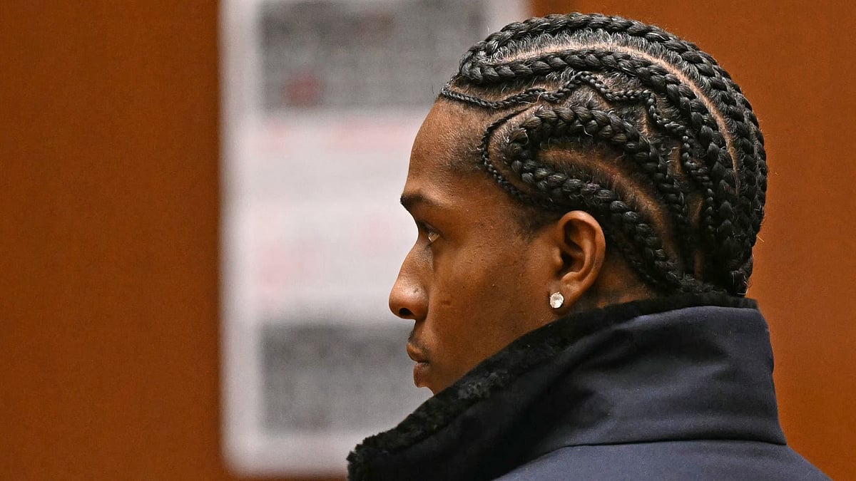 আদালতে মার্কিন র‍্যাপার এসাপ রকি। এএফপি