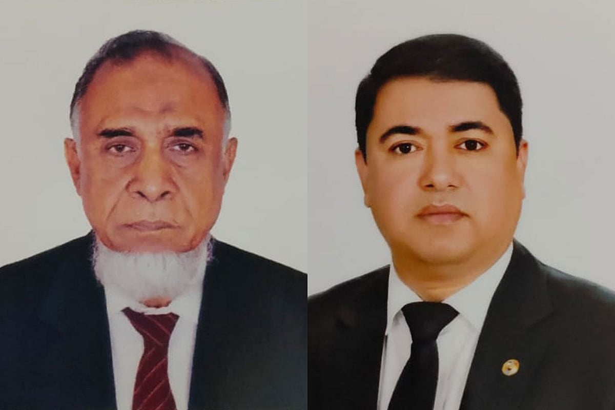 ঢাকা ট্যাক্সেস বার অ্যাসোসিয়েশনের নবনির্বাচিত সভাপতি এ এইচ এম মাহবুবুস সালেকীন (বাঁয়ে) ও সাধারণ সম্পাদক মো. আবু নাছের মজুমদার (মেজবাহ)