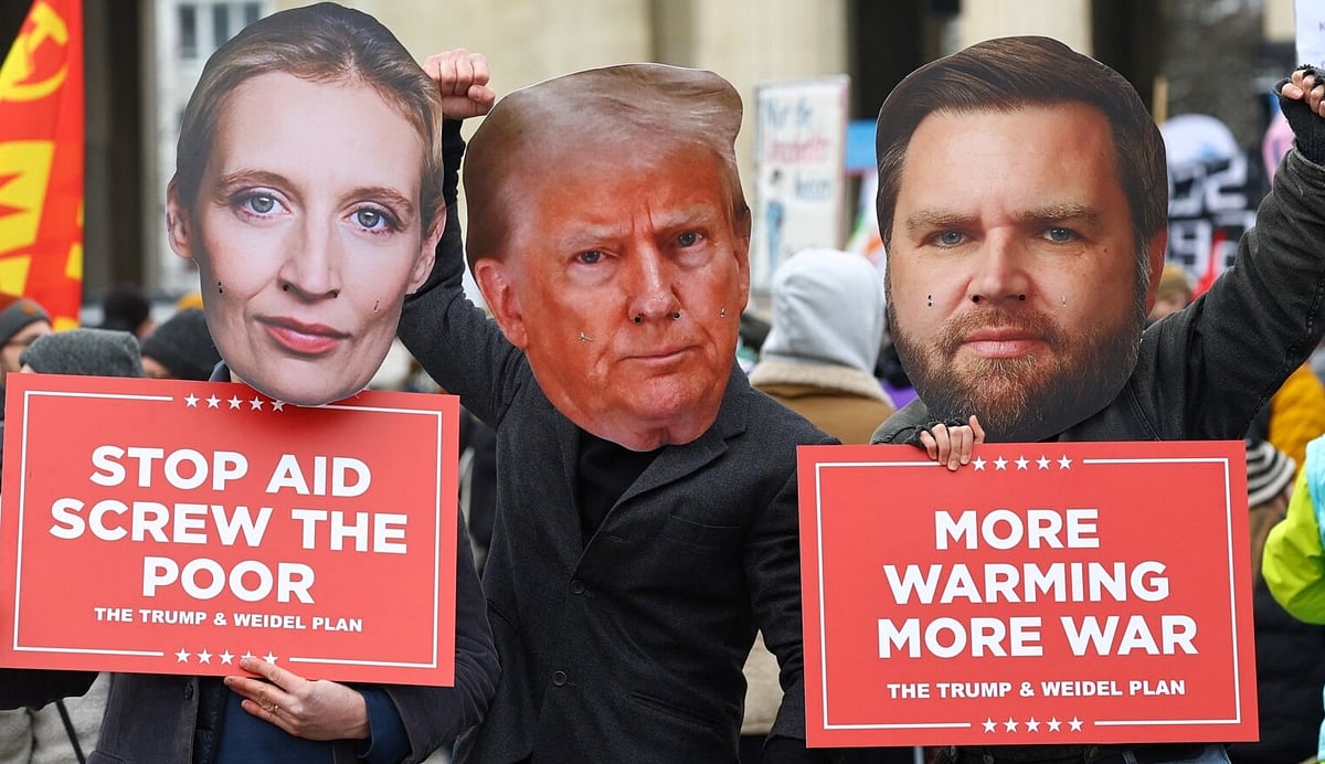 মিউনিক নিরাপত্তা সম্মেলনের সামনে বিক্ষোভ। ১৪ ফেব্রুয়ারি, ২০২৫