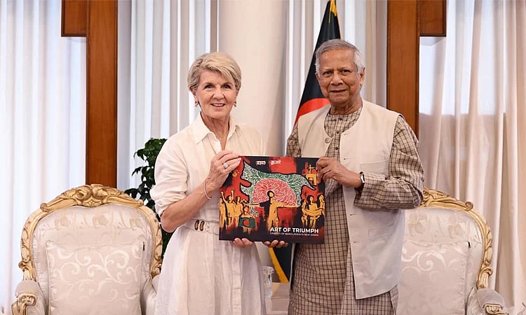 রাষ্ট্রীয় অতিথি ভবন যমুনায় প্রধান উপদেষ্টা অধ্যাপক মুহাম্মদ ইউনূসের সাথে সাক্ষাৎ করেন জাতিসংঘের মিয়ানমার বিষয়ক বিশেষ দূত জুলি বিশপ