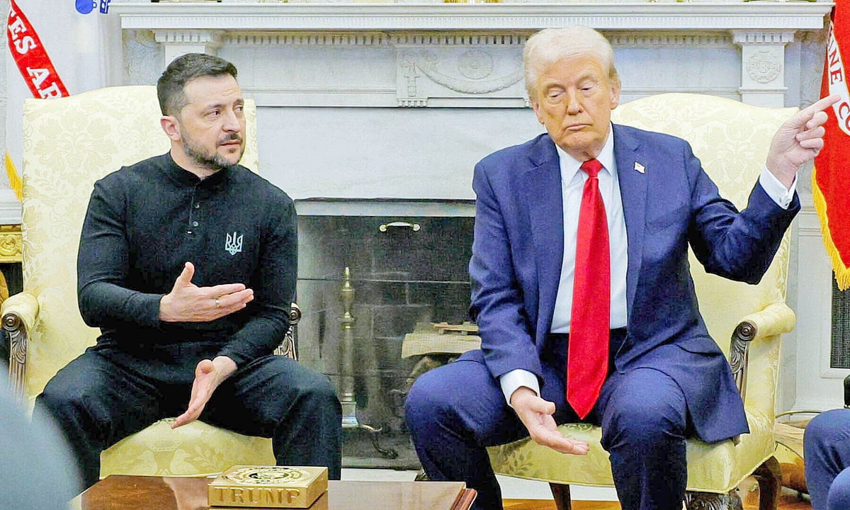 যুক্তরাষ্ট্রের প্রেসিডেন্ট ডোনাল্ড ট্রাম্পের সঙ্গে ইউক্রেনের প্রেসিডেন্ট ভলোদিমির জেলেনস্কির বৈঠকে উত্তপ্ত বাক্যবিনিময় হয়