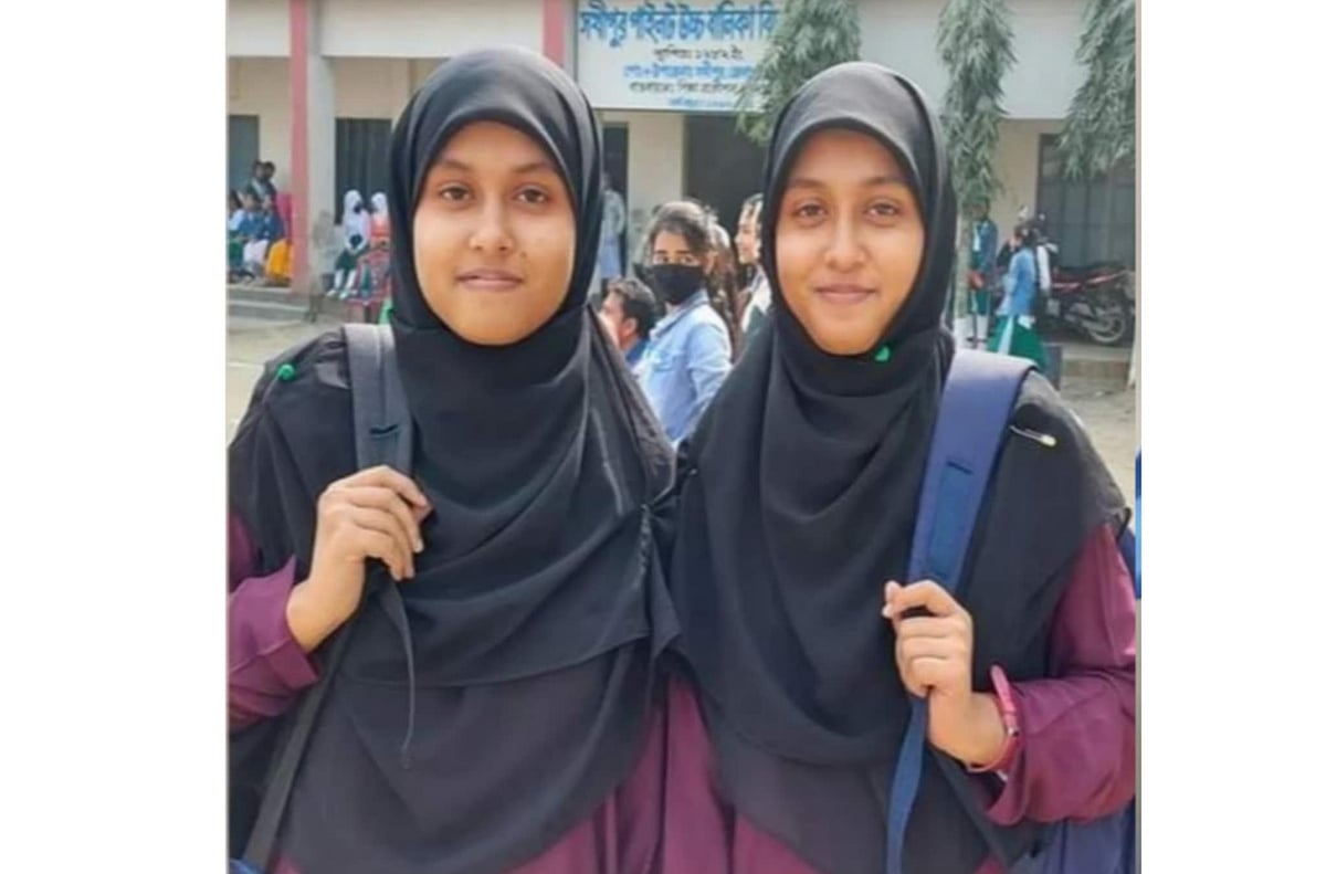 টাঙ্গাইলের সখীপুরের যমজ বোন সামিয়া জাহান ও সাদিয়া জাহান