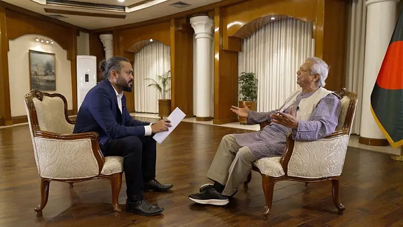 বিবিসি বাংলার সঙ্গে সাক্ষাৎকারে অন্তর্বর্তী সরকারের প্রধান উপদেষ্টা অধ্যাপক মুহাম্মদ ইউনূস