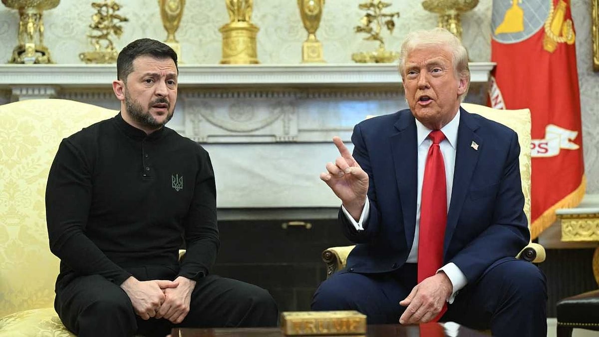 ইউক্রেনের প্রেসিডেন্ট ভলোদিমির জেলেনস্কি ও মার্কিন প্রেসিডেন্ট ডোনাল্ড ট্রাম্প