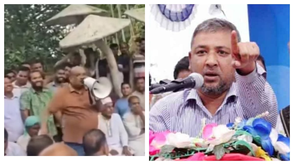 বিএনপির কেন্দ্রীয় নির্বাহী কমিটির সদস্য ও কিশোরগঞ্জ জেলা বিএনপির সহসভাপতি শেখ মুজিবুর রহমান ওরফে ইকবাল (বামে) এবং কুষ্টিয়ার শেখ রাসেলের বক্তব্য ফেসবুকে ভাইরাল হয়েছে।