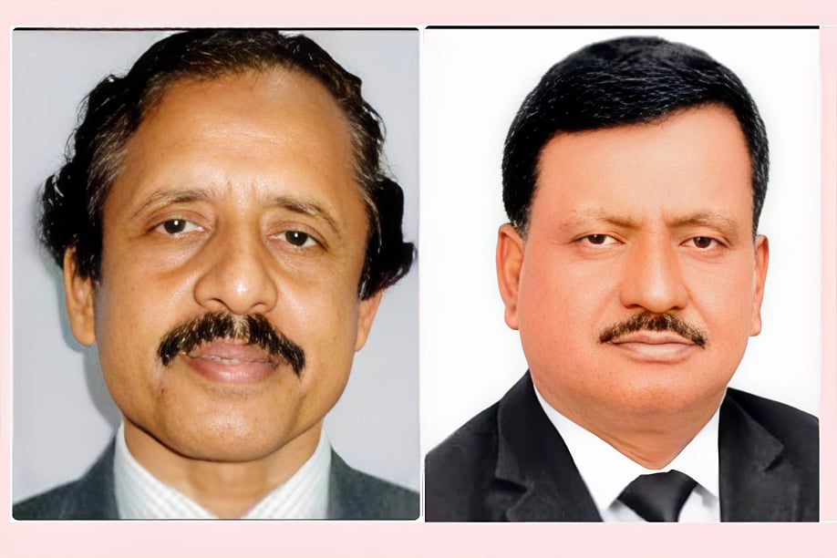 সভাপতি সহিদুল আলম ও সাধারণ সম্পাদক আমিনুল ইসলাম (ডানে)