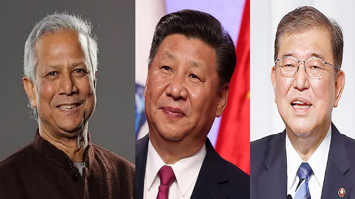 সফরকালে চীনের প্রেসিডেন্ট সি চিন পিং এবং জাপানের প্রধানমন্ত্রী শিগেরু ইশিবার (ডানে) সঙ্গে দ্বিপক্ষীয় বৈঠক করবেন প্রধান উপদেষ্টা অধ্যাপক মুহাম্মদ ইউনূস