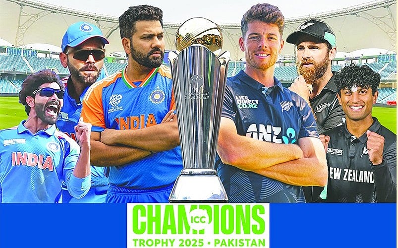 চ্যাম্পিয়নস ট্রফির ফাইনালে আজ ভারত–নিউজিল্যান্ড মহারণ