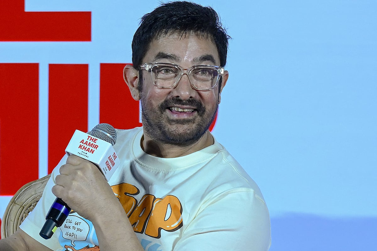 মুম্বাইয়ে রোববারের অনুষ্ঠানে আমির খান। এএফপি