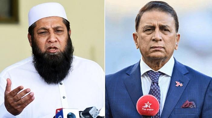 সুনীল গাভাস্কার (ডানে) ও ইনজামাম–উল–হক