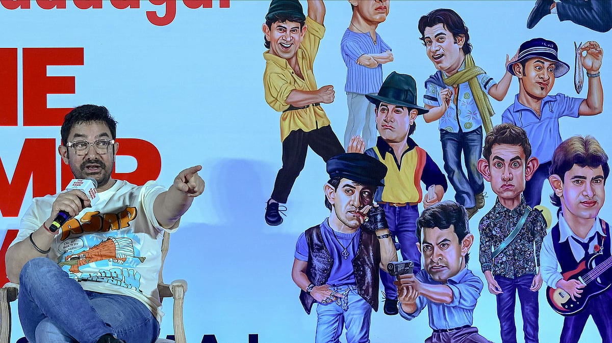 মুম্বাইয়ে গতকালের অনুষ্ঠানে আমির খান। এএফপি