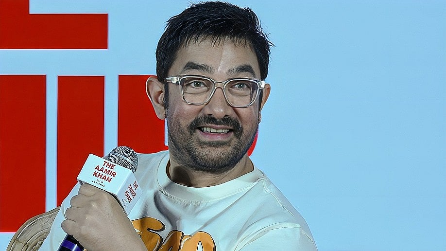 মুম্বাইয়ে রোববারের অনুষ্ঠানে আমির খান। এএফপি