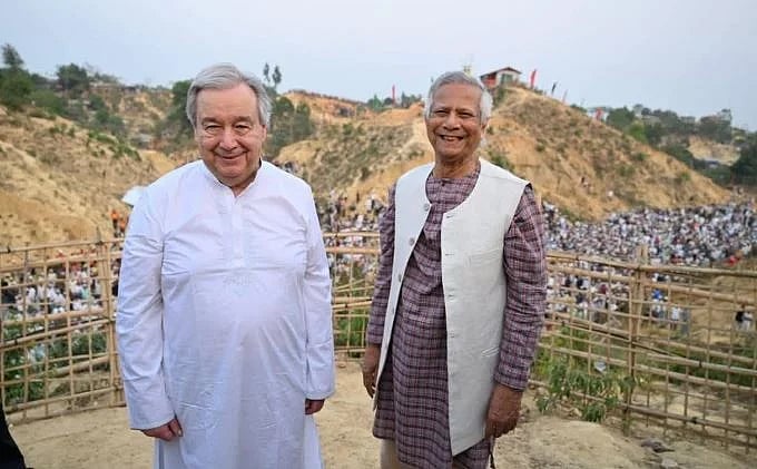 এক লাখ রোহিঙ্গার সঙ্গে ইফতার করলেন জাতিসংঘ মহাসচিব ও প্রধান উপদেষ্টা