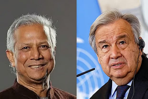 অন্তর্বর্তী সরকারের প্রধান উপদেষ্টা ড. মুহাম্মদ ইউনূস ও জাতিসংঘের মহাসচিব আন্তোনিও গুতেরেসফাইল