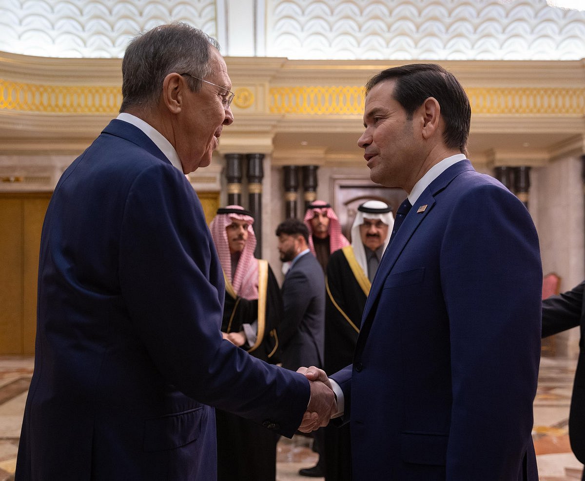 রুশ পররাষ্ট্রমন্ত্রী সের্গেই লাভরভ ও মার্কিন পররাষ্ট্রমন্ত্রী মার্কো রুবিও